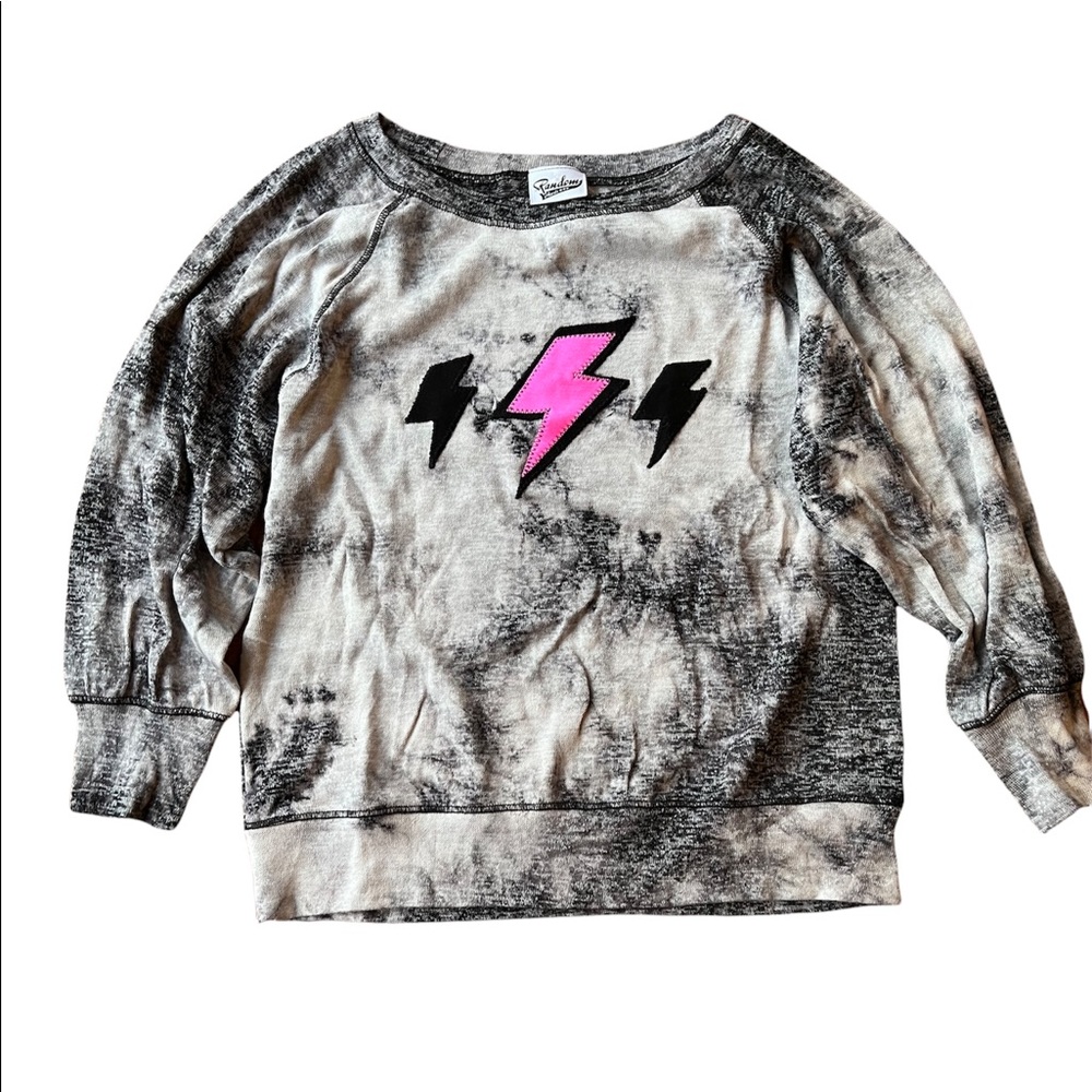 Random Hearts♥︎ Trendy Girls Tie Dye Lightning Blot Shirt